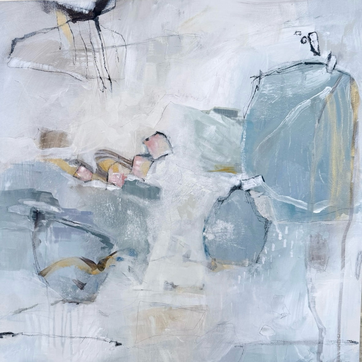 Abstract Art "Blue Birds II"