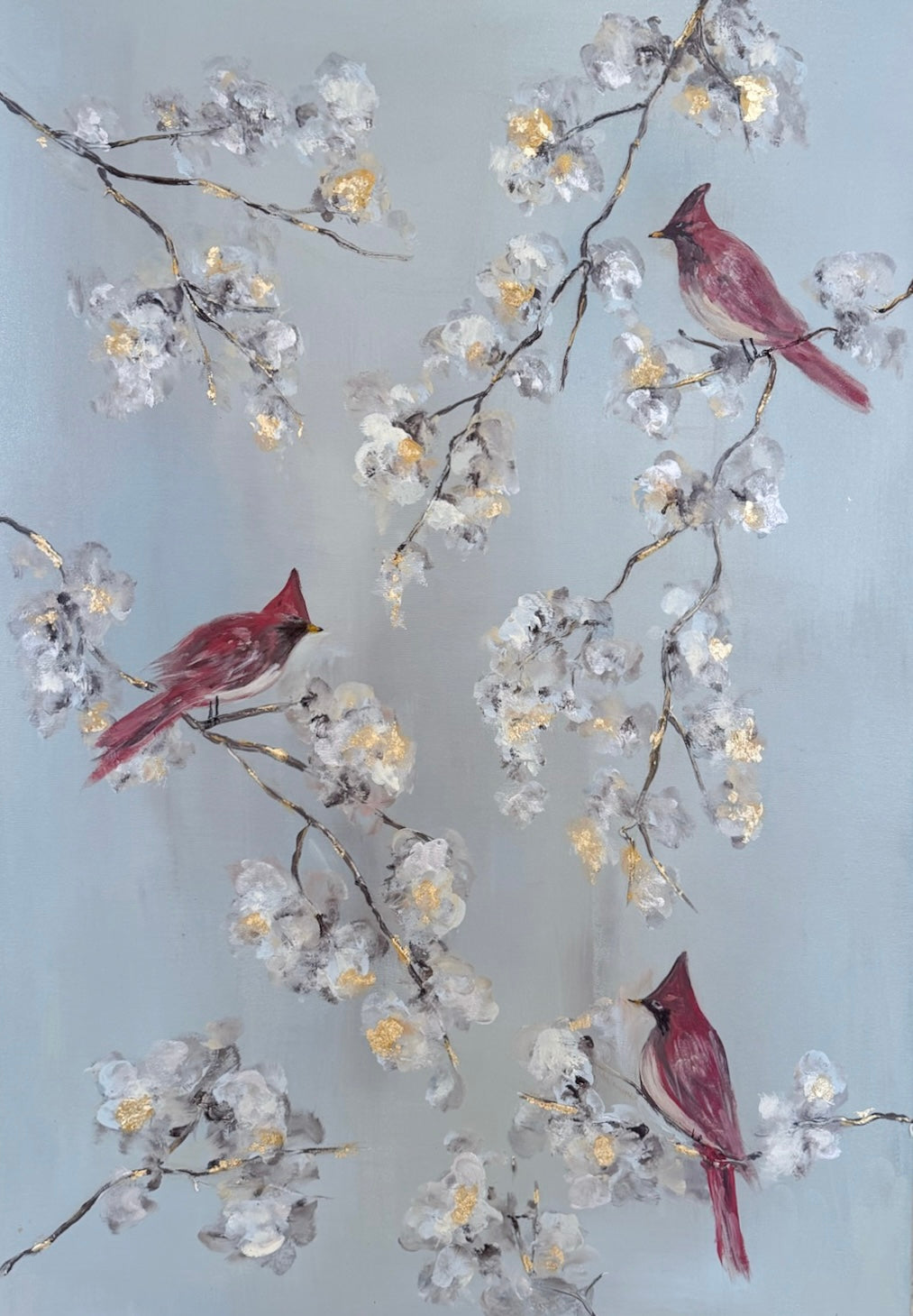 Cardinal Trio Original Art