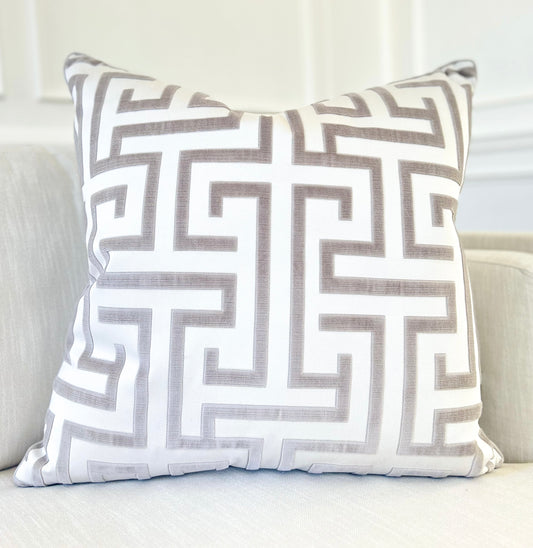 Greek Key Pillow (grey)