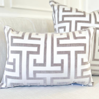Greek Key Pillow (grey)