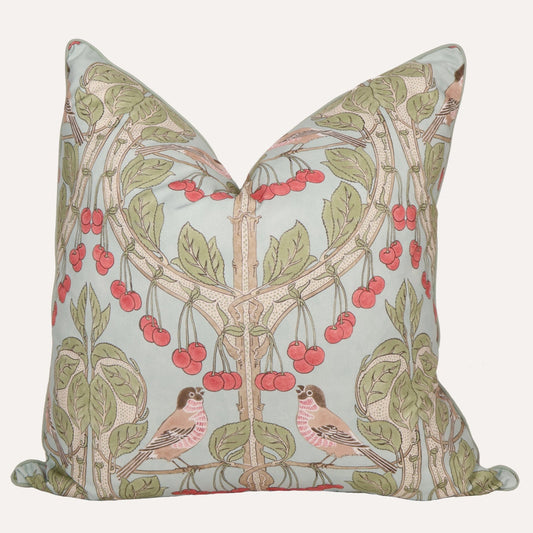 22x22 Birds & Cherry Red