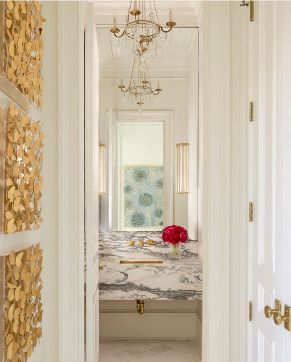 Gilded Butterflies on Acrylic with Gold Leaf Canvas