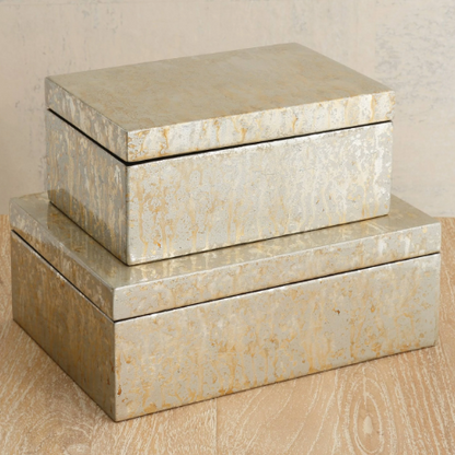 Champagne with Silver Detail Box