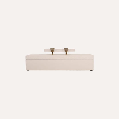 Long White Box with Alabaster Handle