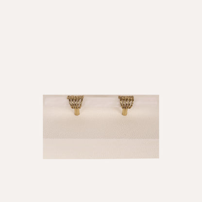 Long White Box with Alabaster Handle