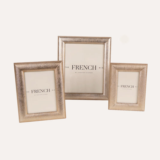 Warm Silver Linen Picture Frame